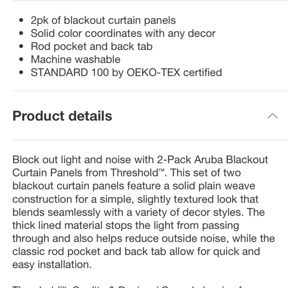 Threshold nwot curtain